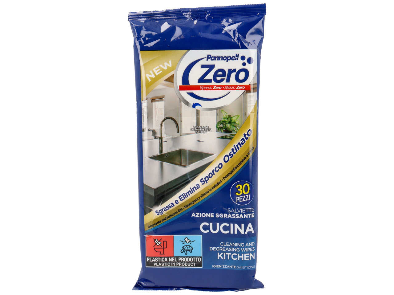 Zero cucina sgrassantore universale - la confezione contiene 30 salviette