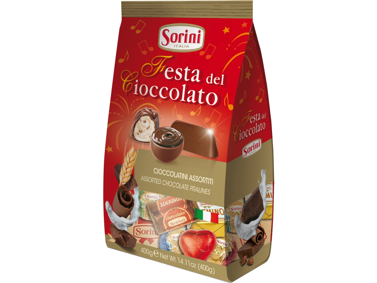 Cioccolatini assortiti in sacchetto da 400gr la festa del cioccolato
