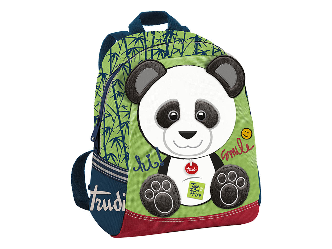 Trudi zainetto peluche panda/husky taglia m 23x31,5x11,6cm