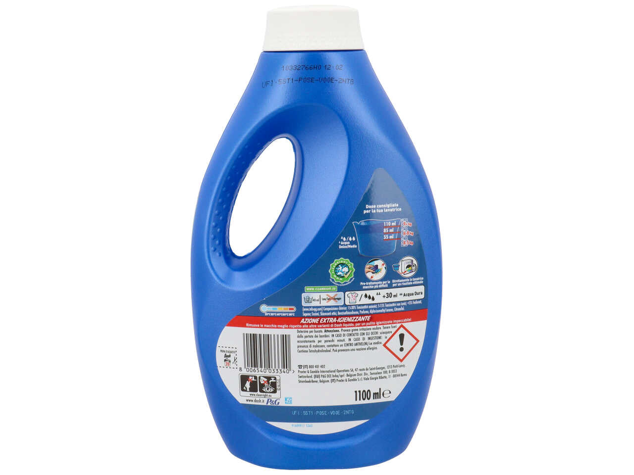 Dash detersivo per lavatrice extra igienizzante 20 lavaggi 1100ml $