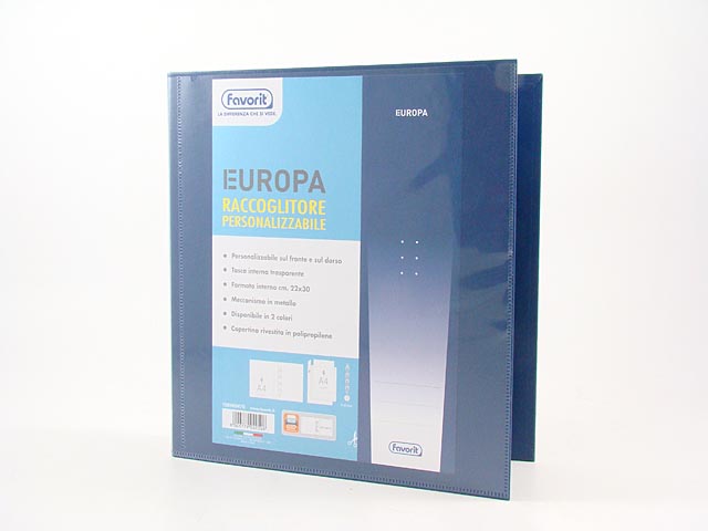 Raccoglitore europa 22x30 blu h50 10046