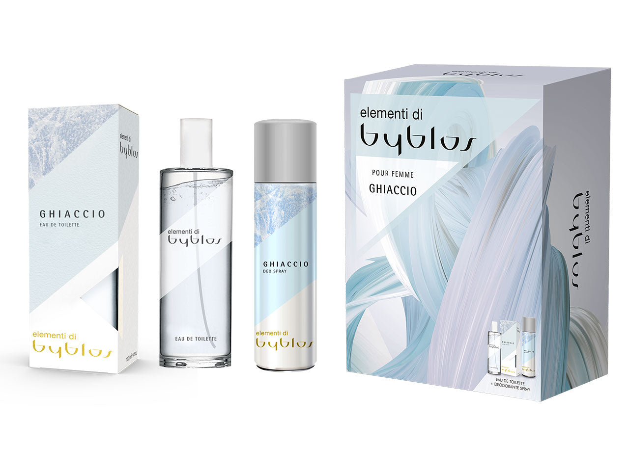 Set regalo byblos elementi ghiaccio eau de toilette 120ml + deodorante 150ml