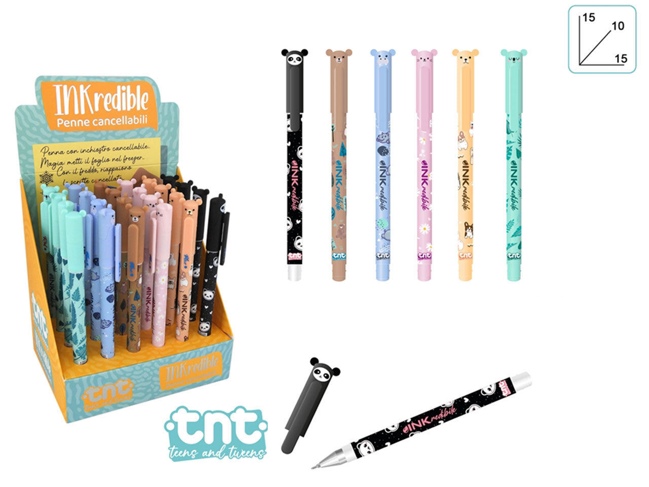 Tnt inkredible pens - penne cancellabili