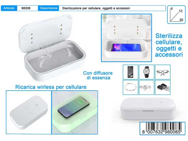 Sterilizzatore oggetti + carica wireless 98008