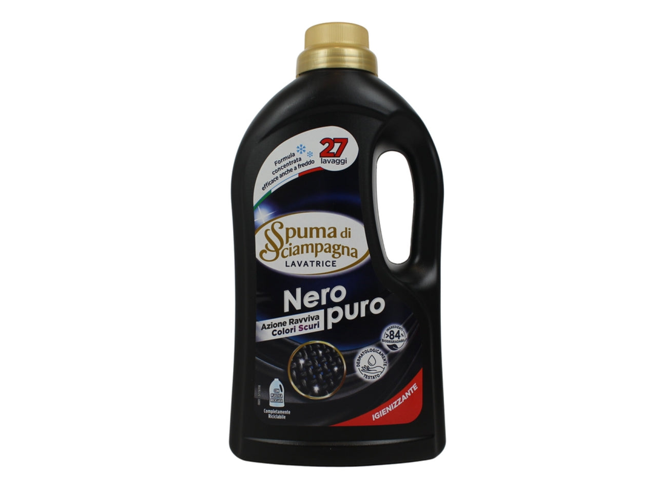 Spuma di sciampagna nero puro lavatrice 27 lavaggi 1215ml $