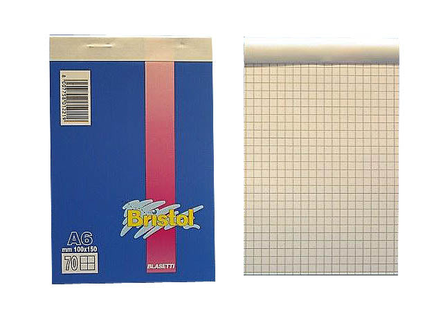 Blocco notes A6 colore bianco 100x150 mm 50gr Blasetti