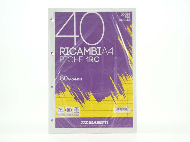 Ricambi a4 80gr. 40f 1rc 1199