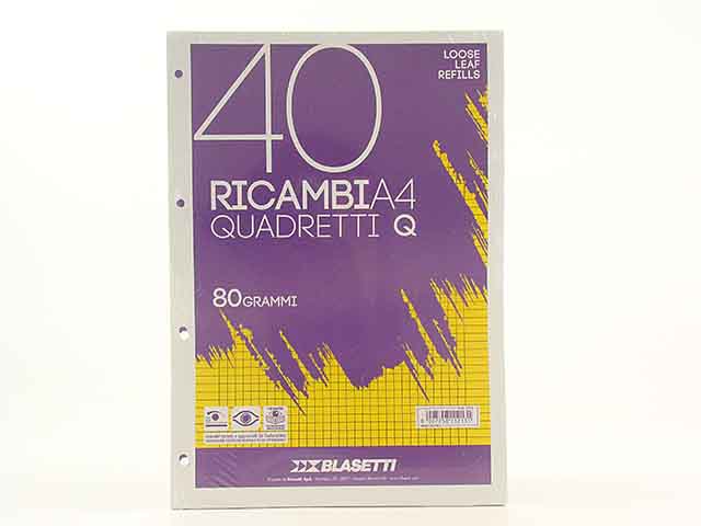 Ricambi a4 80gr. 40f q 1213