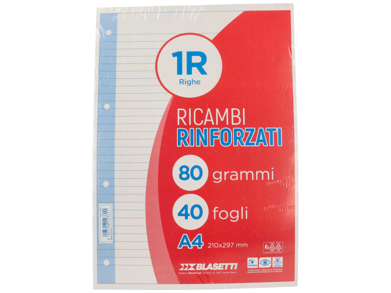 Ricambi rinf.a4 80gr.40f 1r 2331