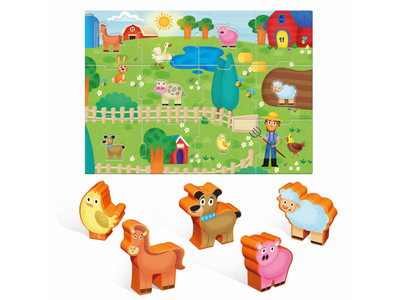 Gioco Educativo Prescolare Carotina Baby Farm - Multicolor, per Bambini 1-4 Anni, Lisciani