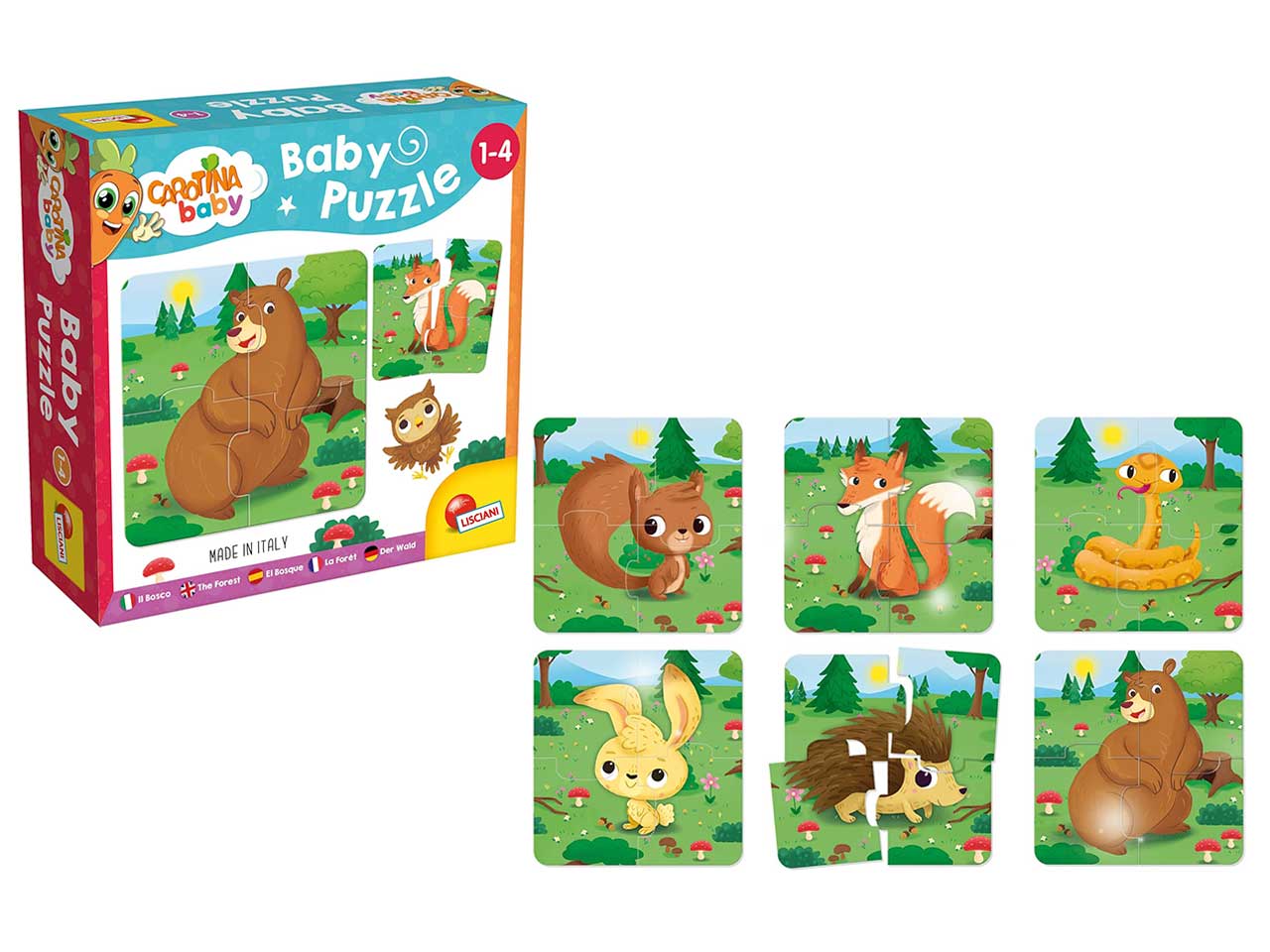 Carotina baby puzzle il bosco 80076