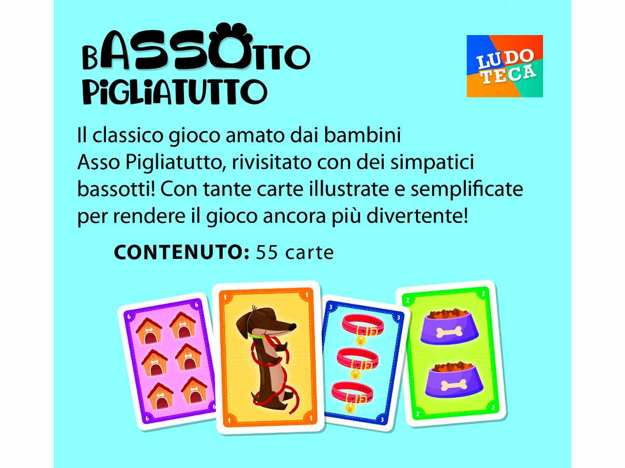 Ludoteca le carte dei bambini bassotto piglia tutto