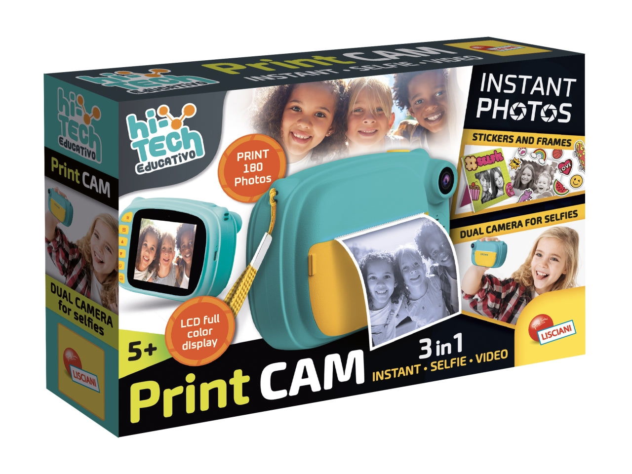 Print cam hi-tech fotocamera istantanea con schermo a colori da 3,5 pollici