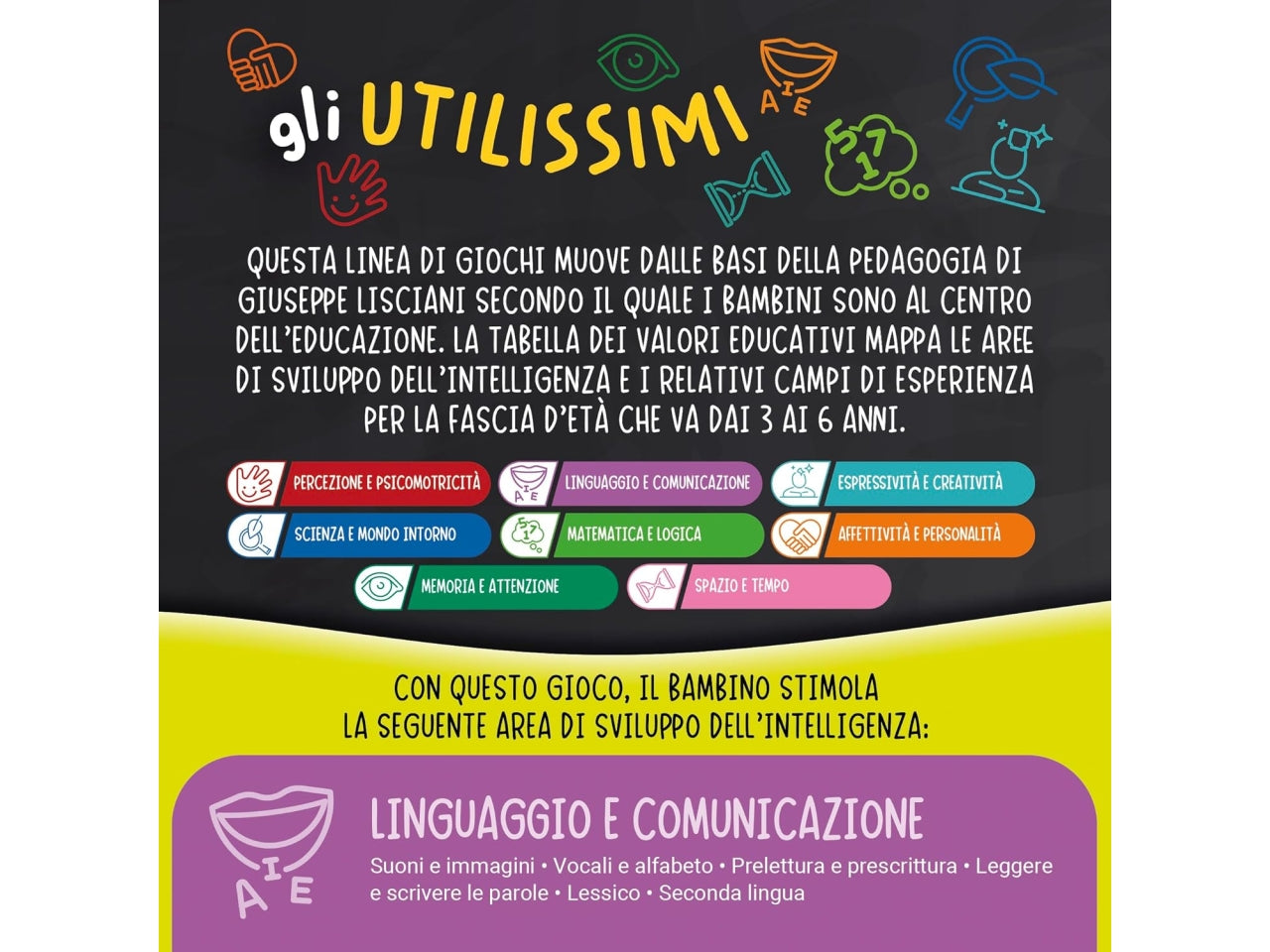 Carotina gli utilissimi le prime parole, gioco educativo per bambini dai 3-6 anni - Lisciani