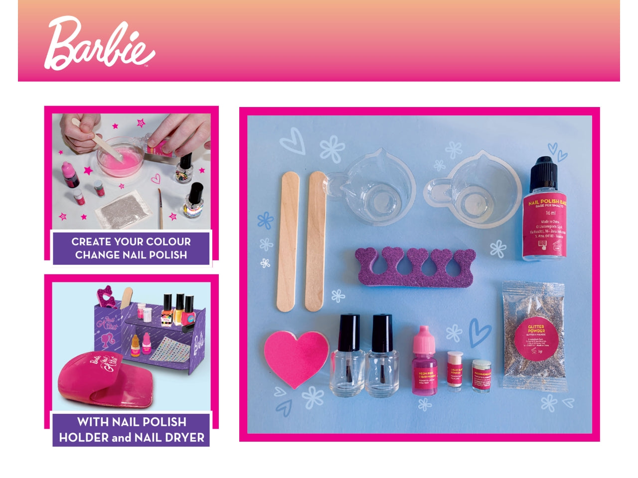 Barbie my nail art machine colour change