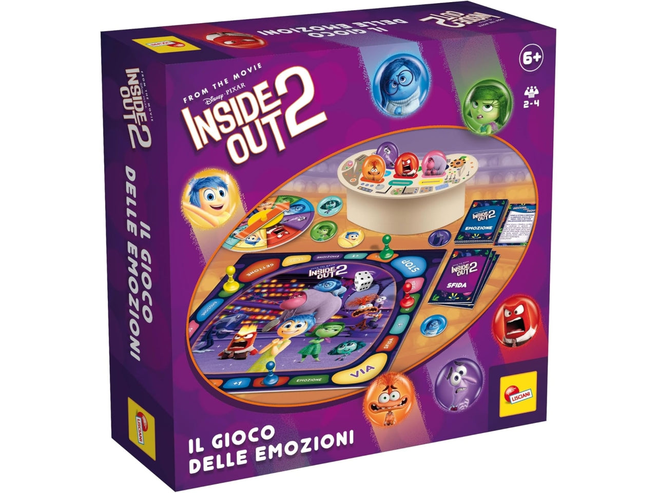 Gioco da tavolo Inside Out 2 il Gioco delle Emozioni con Consolle 3D, da 2 a 4 giocatori dai 6 anni, tanti quiz e sfide per conoscere le emozioni | Lisciani