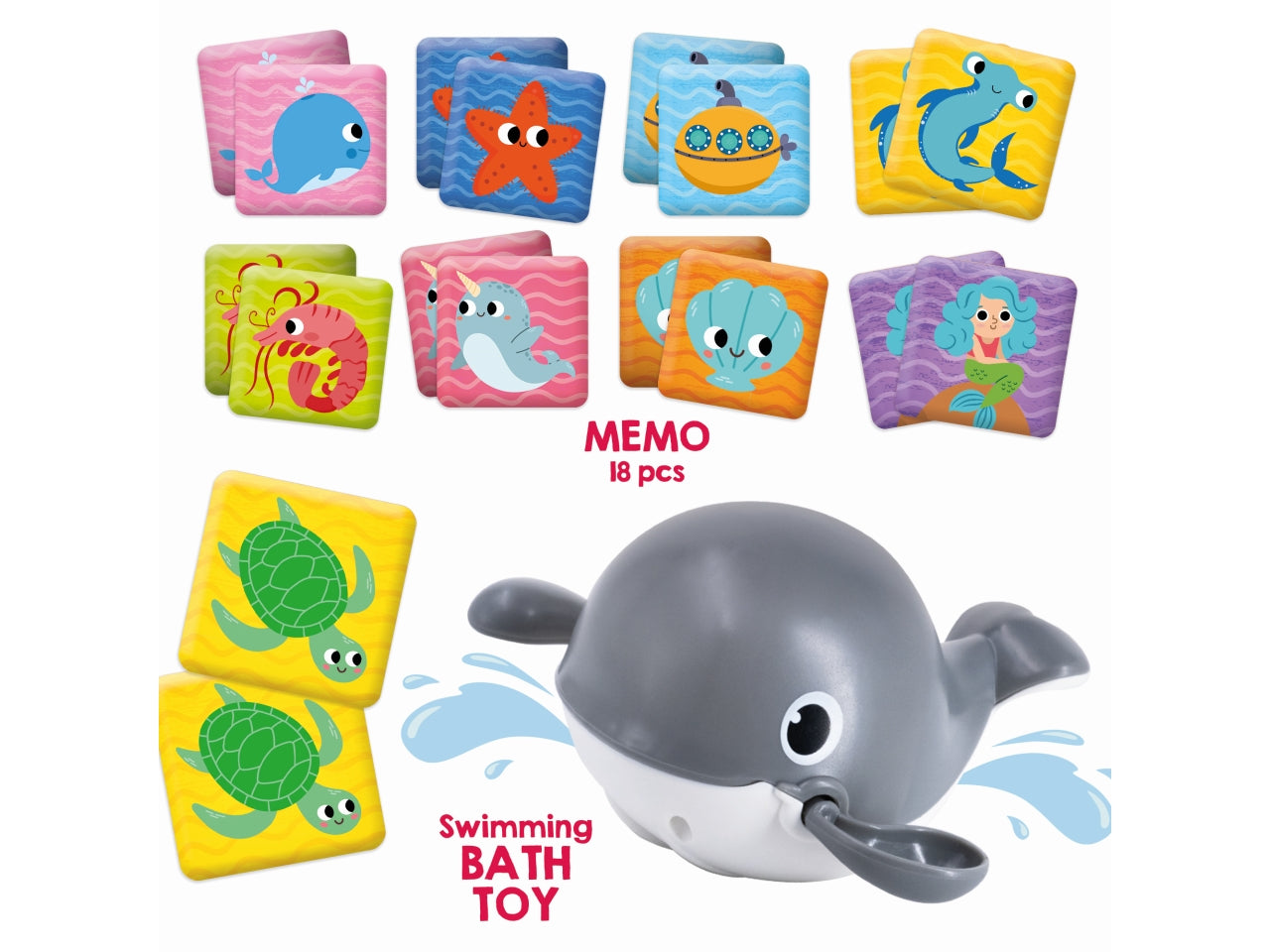 Carotina baby ocean fun bath toys in 9 assortimenti