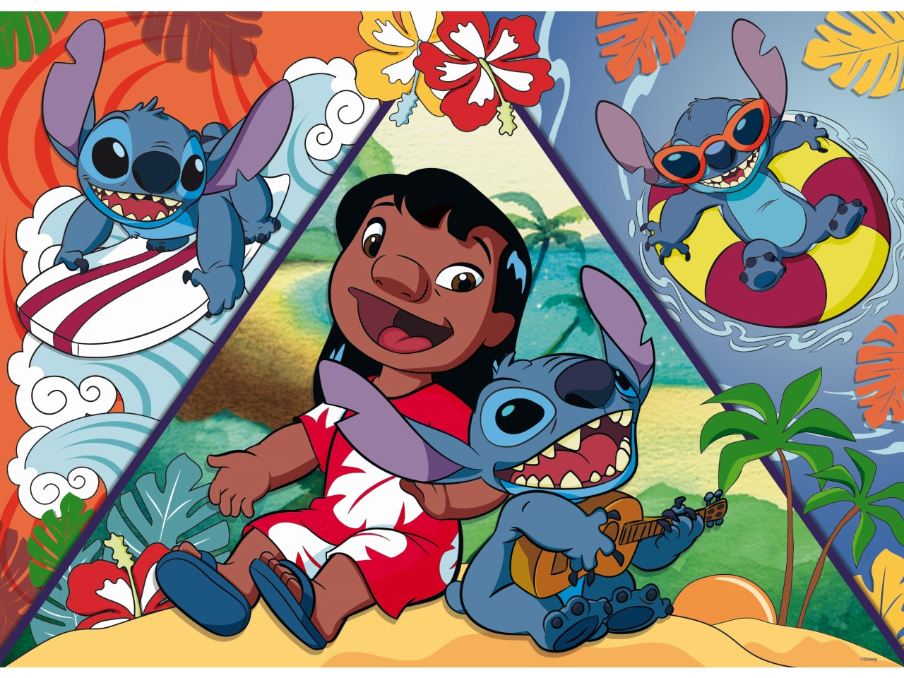 Disney puzzle double face maxifloor 150 lilo&stitch