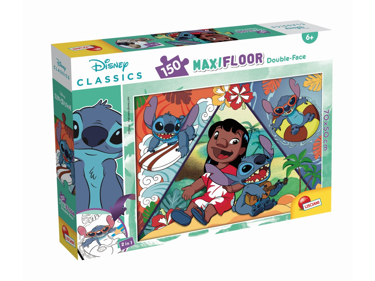 Disney puzzle double face maxifloor 150 lilo&stitch