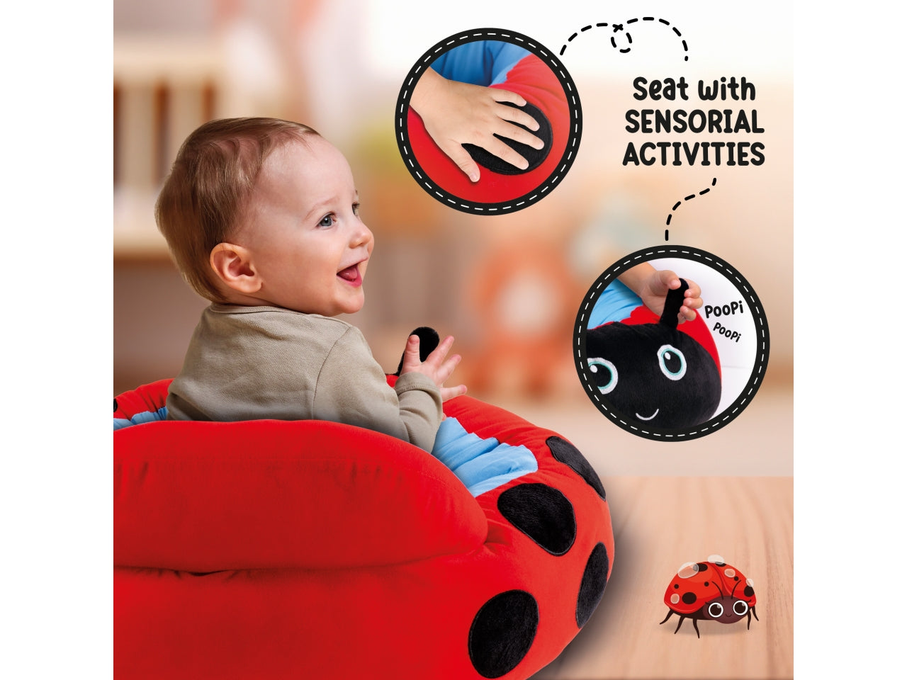 Gioco Educativo Prescolare Montessori Baby My Baby Ladybug - Multicolor, per Bambini da 6 Mesi, Lisciani