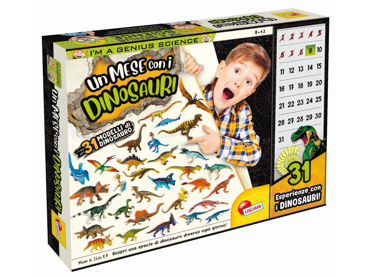 Gioco Scientifico I'm a Genius Un Mese con i Dinosauri - Multicolor, per Bambini 8-12 Anni, Lisciani