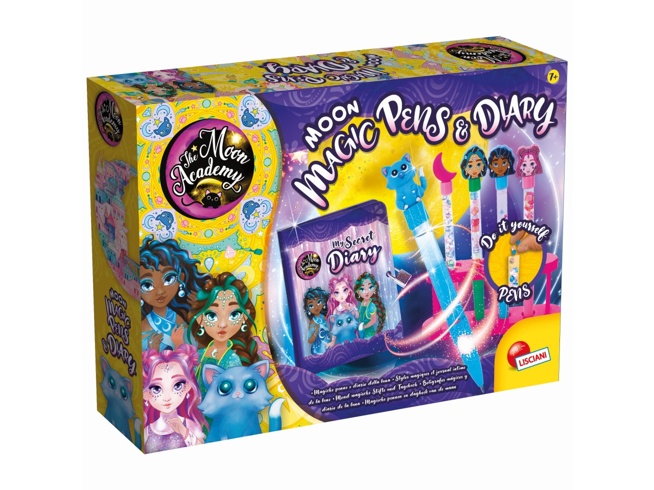 Gioco Creativo The Moon Academy Moon Magic Pens & Diary - Multicolor, per Bambini da 7 Anni, Lisciani