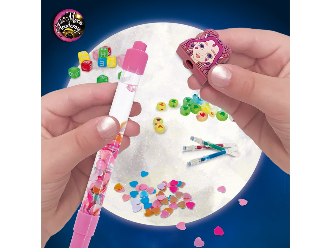 Gioco Creativo The Moon Academy Moon Magic Pens & Diary - Multicolor, per Bambini da 7 Anni, Lisciani