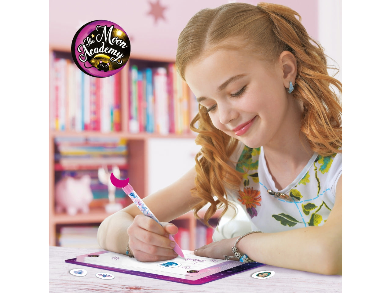 Gioco Creativo The Moon Academy Moon Magic Pens & Diary - Multicolor, per Bambini da 7 Anni, Lisciani