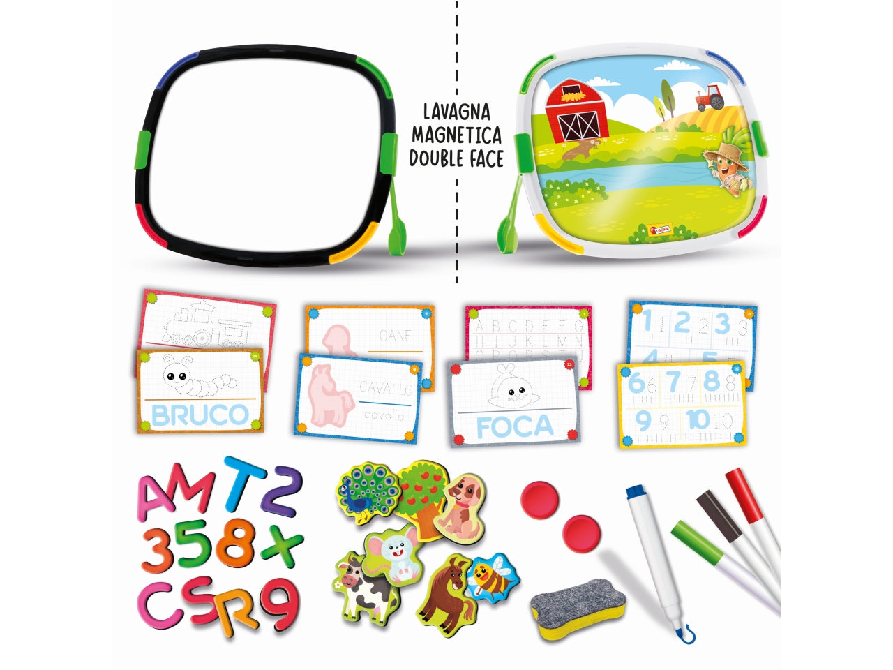 Gioco Educativo Prescolare Carotina Gli Utilissimi Lavagna Magnetica Educativa - Multicolor, per Bambini 3-6 Anni, Lisciani