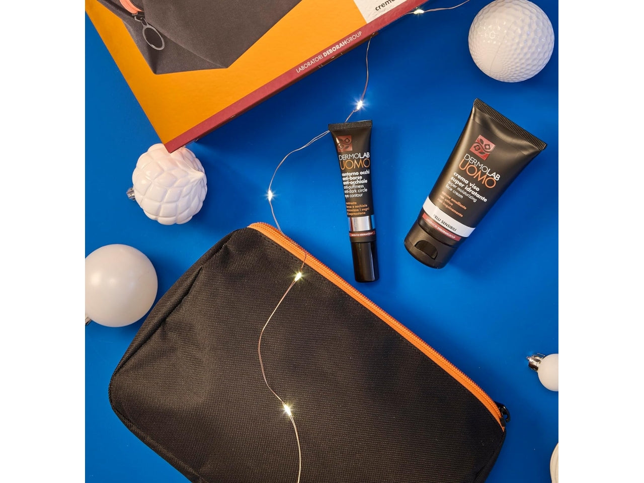 Dermolab uomo contorno occhi 15ml+crema viso 50ml+pochette sport