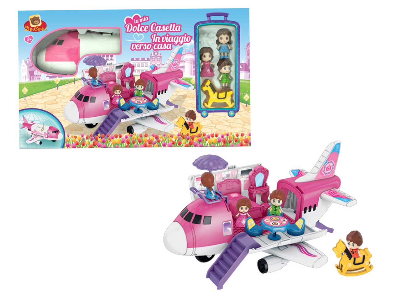 Aereo playset c/personaggi h30x48cm