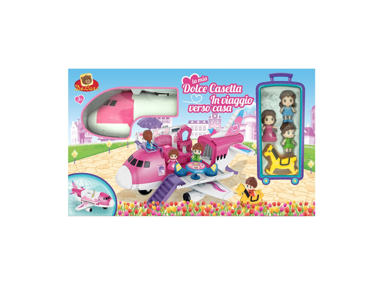 Aereo playset c/personaggi h30x48cm