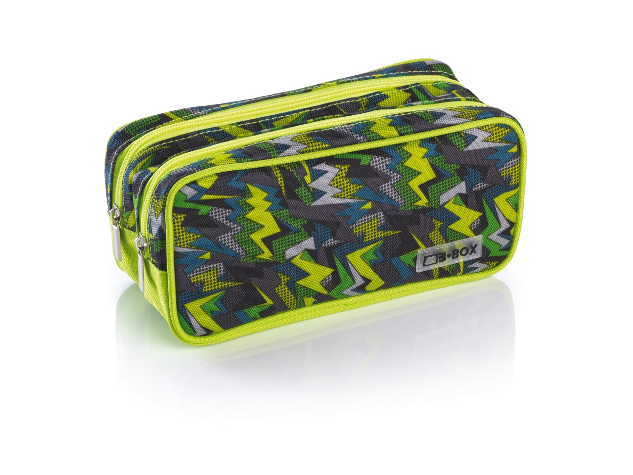 Astuccio portapenne grande assortiti in plastica 2 zip 22x10x10 cm - B Box