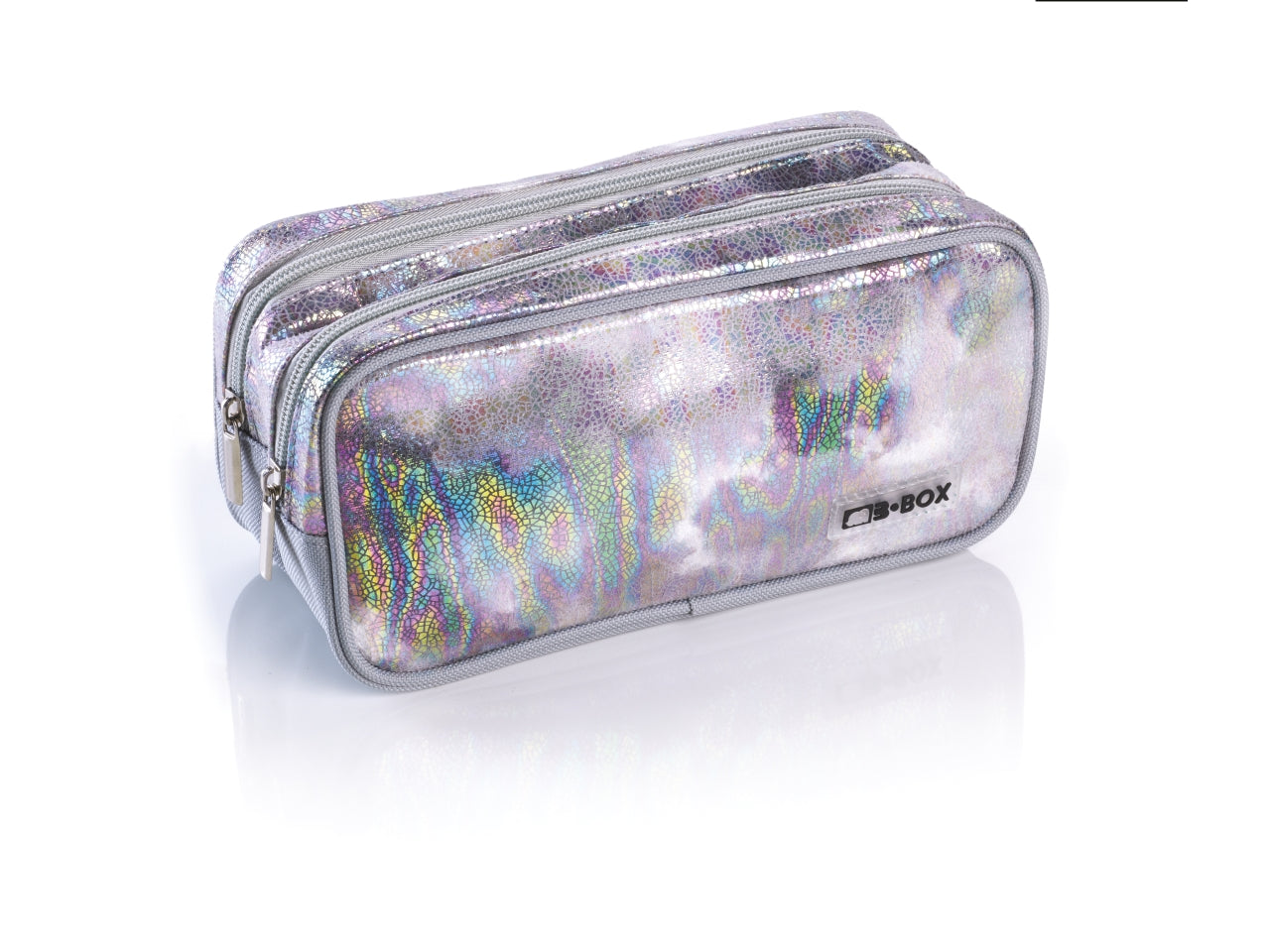 Astuccio portapenne grande assortiti in plastica 2 zip 22x10x10 cm - B Box