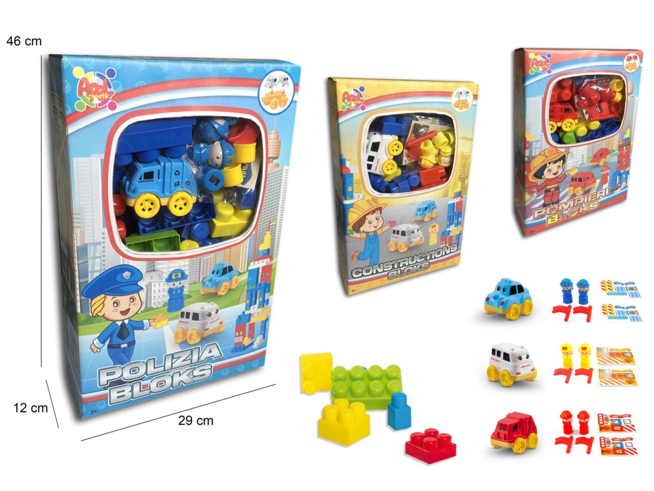 Set maxi bloks con personaggi - disponibile in 3 colori