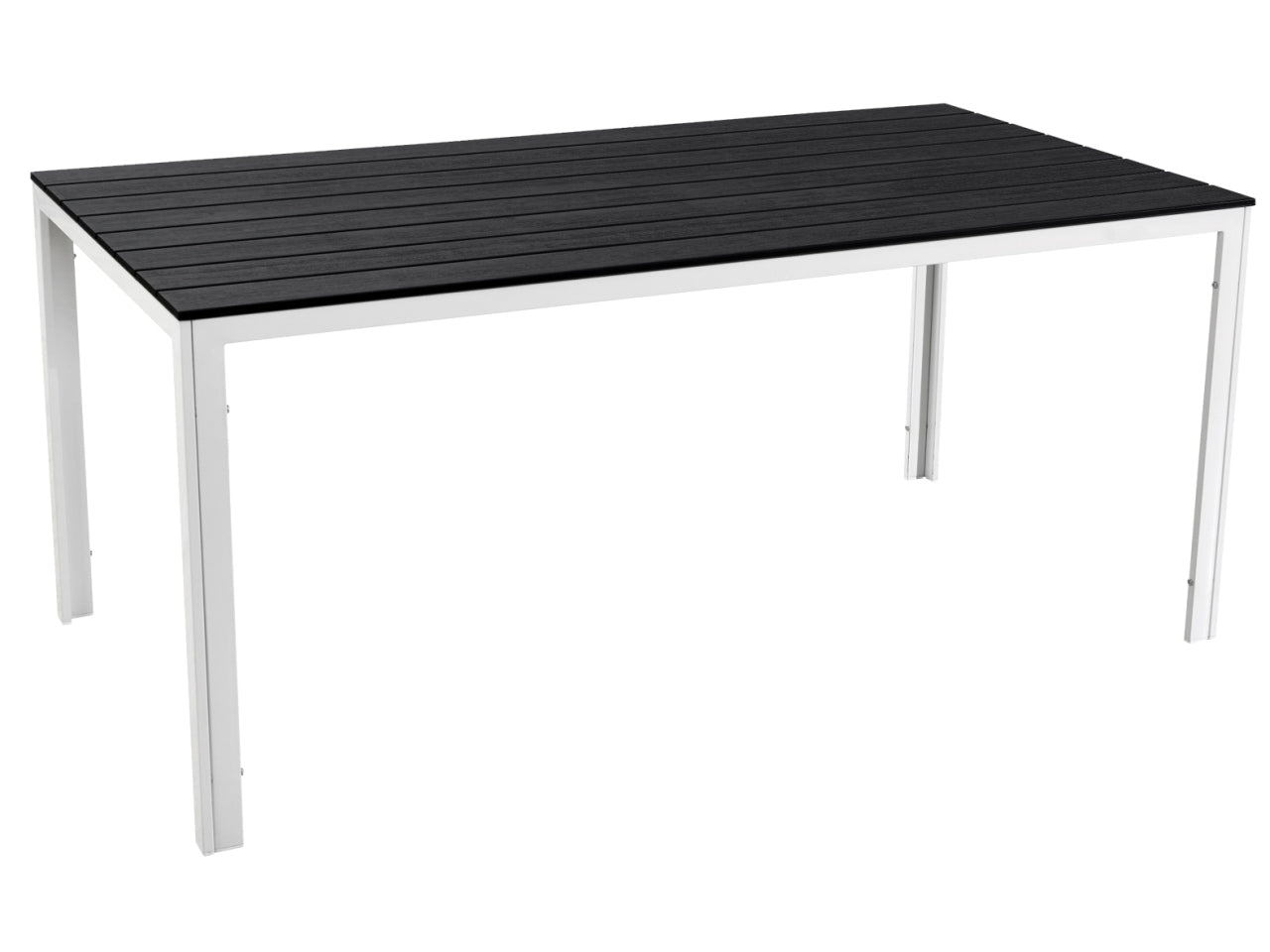 Tavolo fisso bianco/grigio con finitura in legno 156x78x74cm
