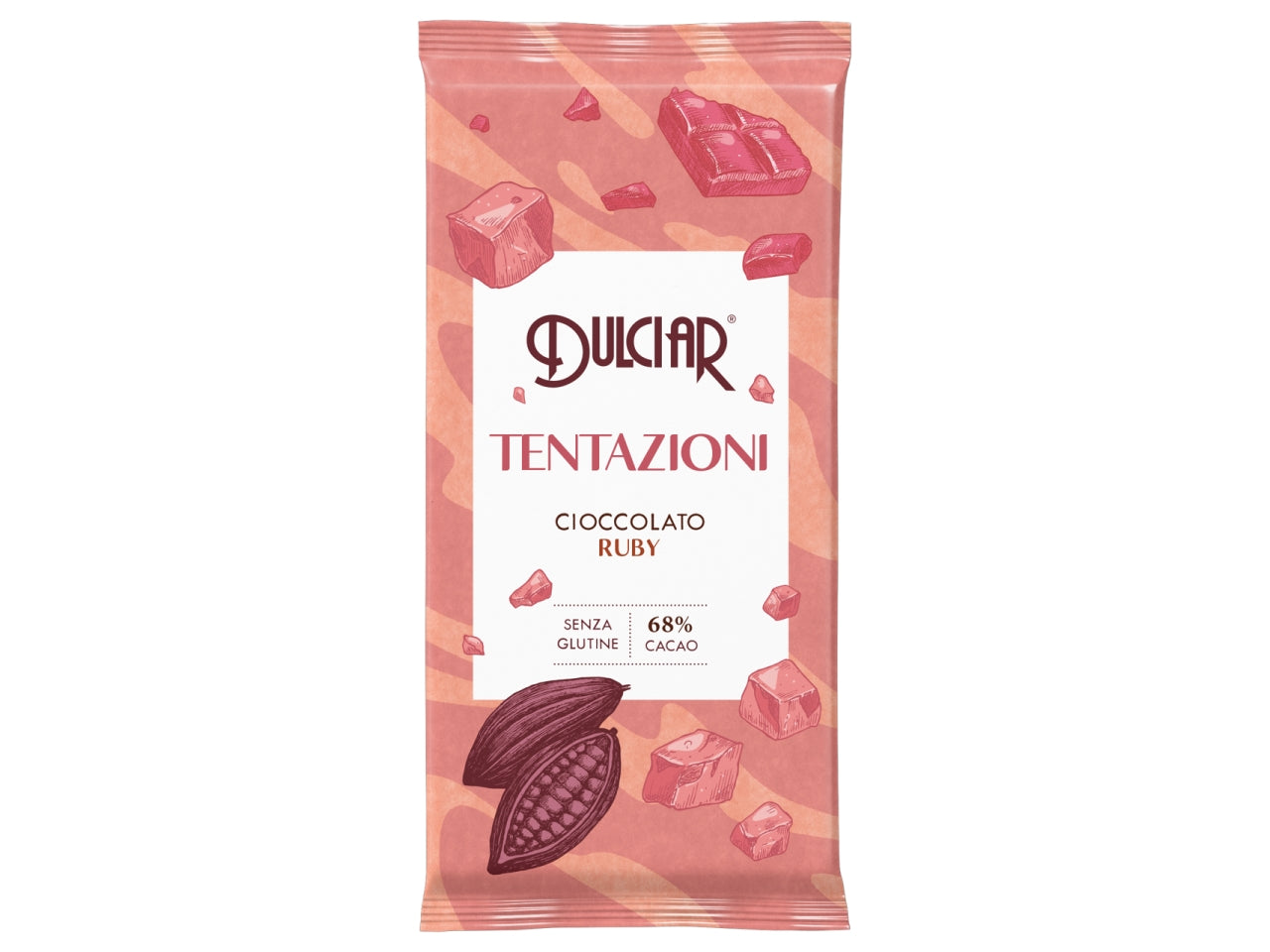Tavoletta tentazioni cioccolato ruby 80g