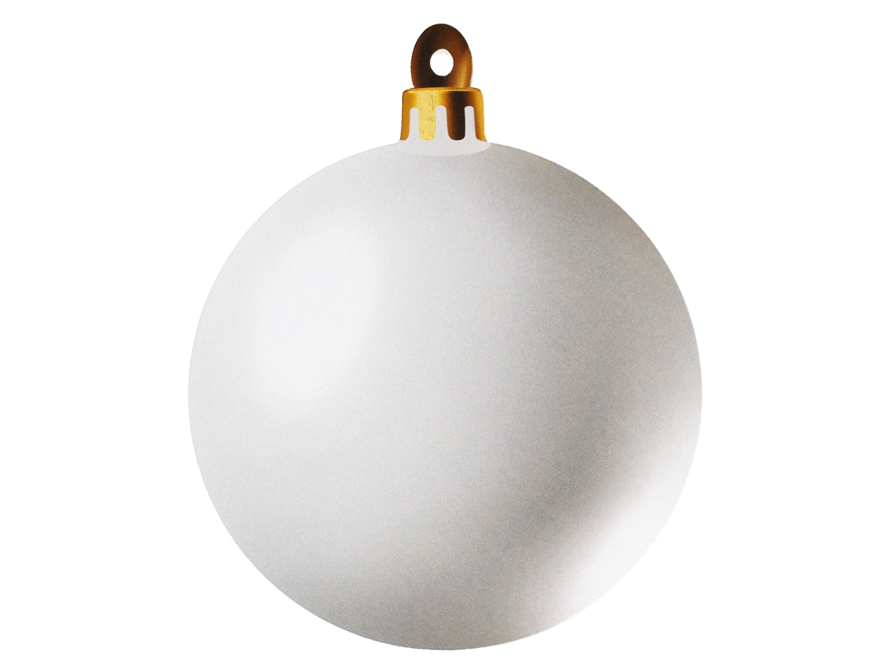 Sfera di natale crystal 26x33cm bianco in becks 5mm con foro per appenderla