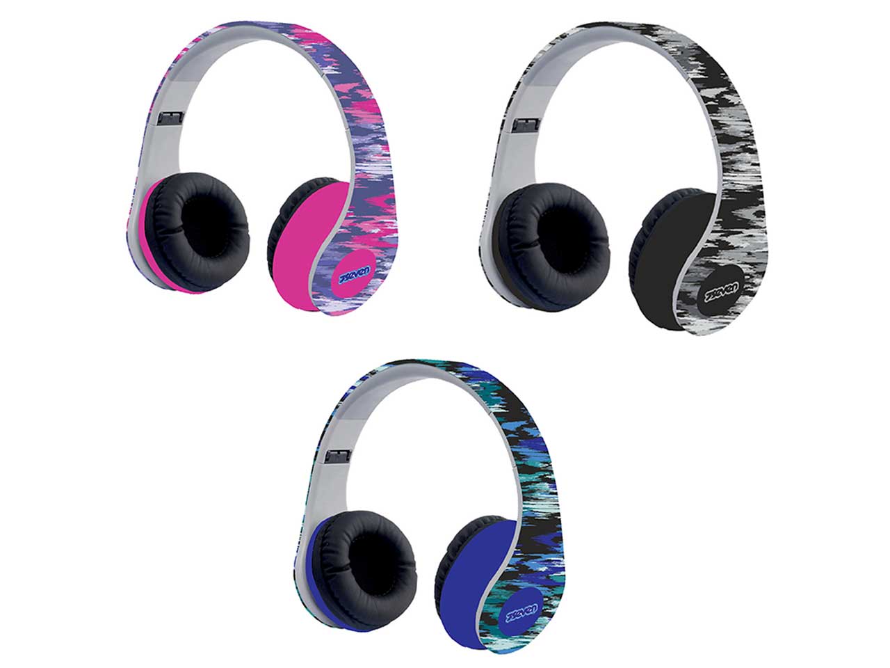 Cuffie wireless con microfono integrato e cavo usb, 3 colori assortiti - Seven