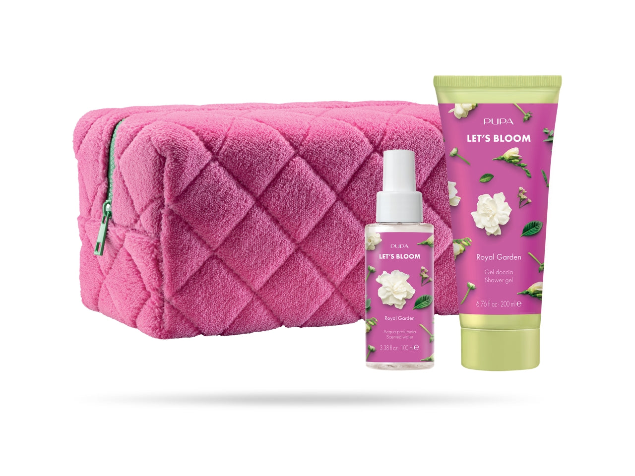 Pupa let s bloom kit 2 royal garden geldoccia 200 + acqua profumata 100ml