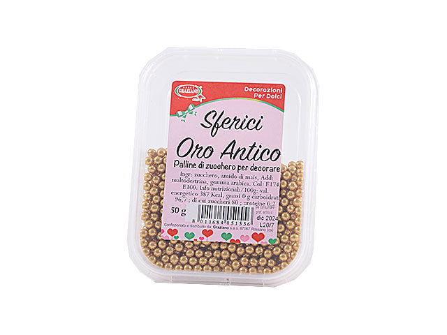 Palline di zucchero oro antico 50gr