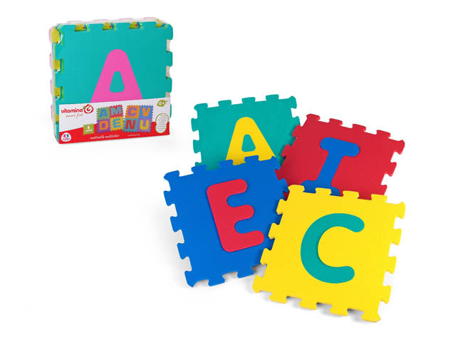 Mattonelle puzzle lettere 5 pezzi 10mm 32x32cm