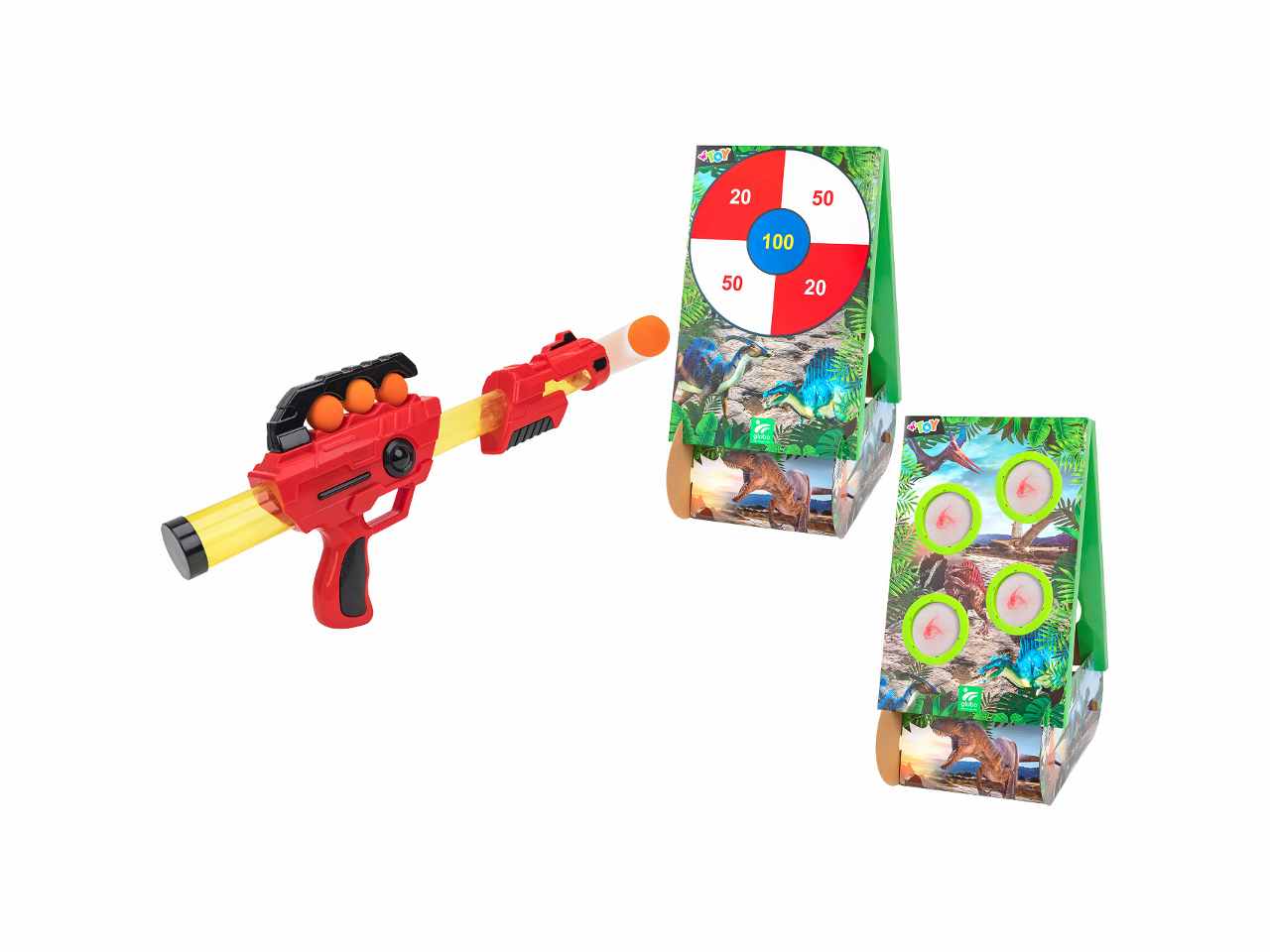 W toys pistola c/6 proiettili soff.+bersaglio 4082