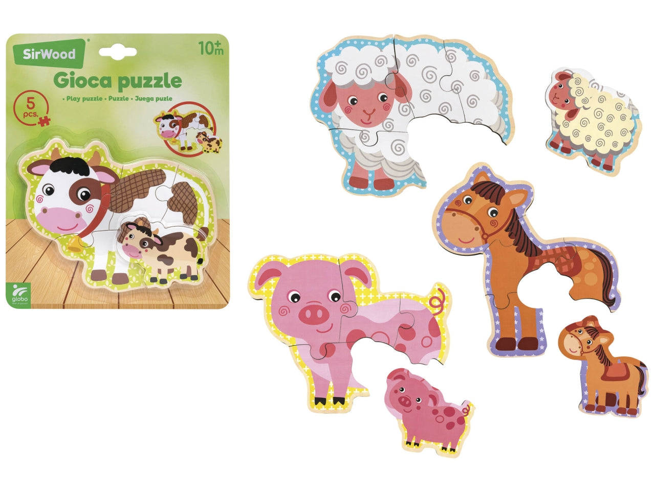 Sirwood puzzle animali - disponibile in 4 assortimenti