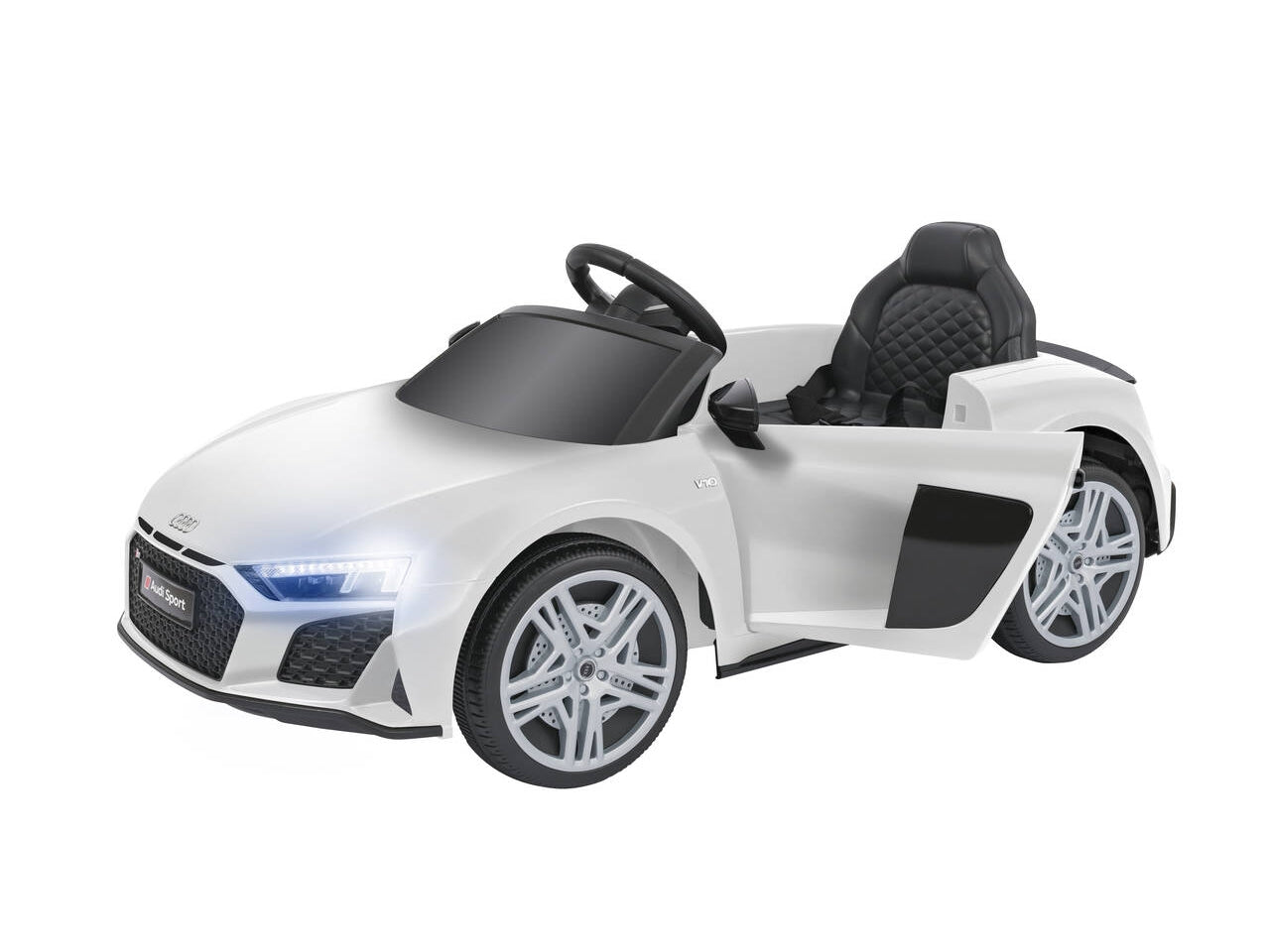 Auto elettrica audi r8 spider bianca 12v 4,5ah