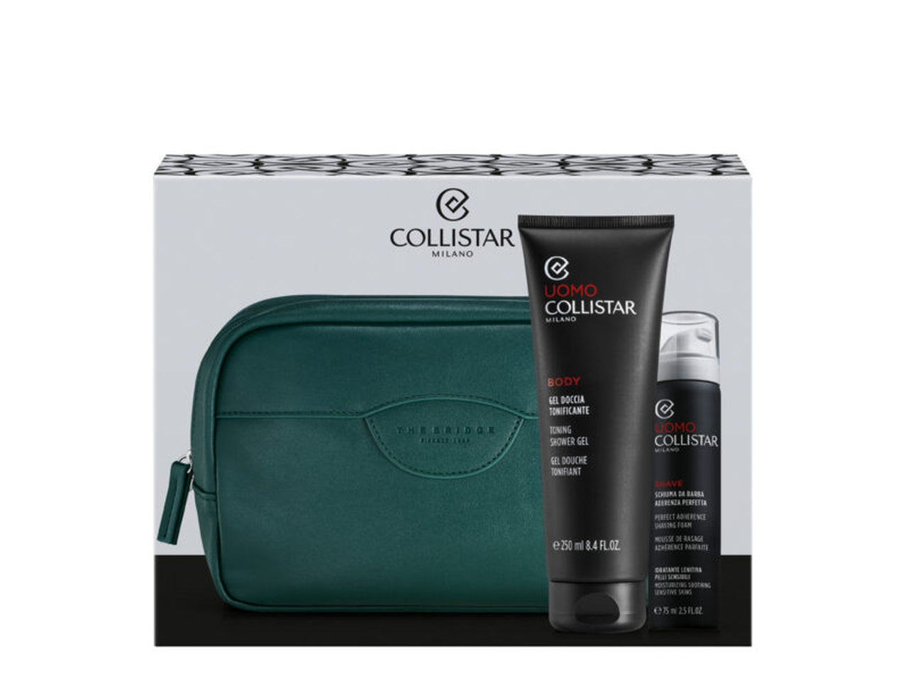 Cofanetto Collistar con gel doccia tonificante uomo 250 ml e Schiuma da Barba 75 ml
