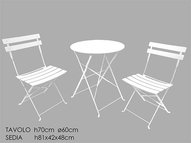 Tavolo tondo 60cm + 2 sedie 797002