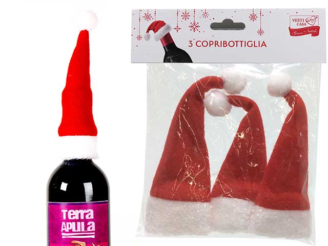 Set 3 copri bottiglia babbo n.