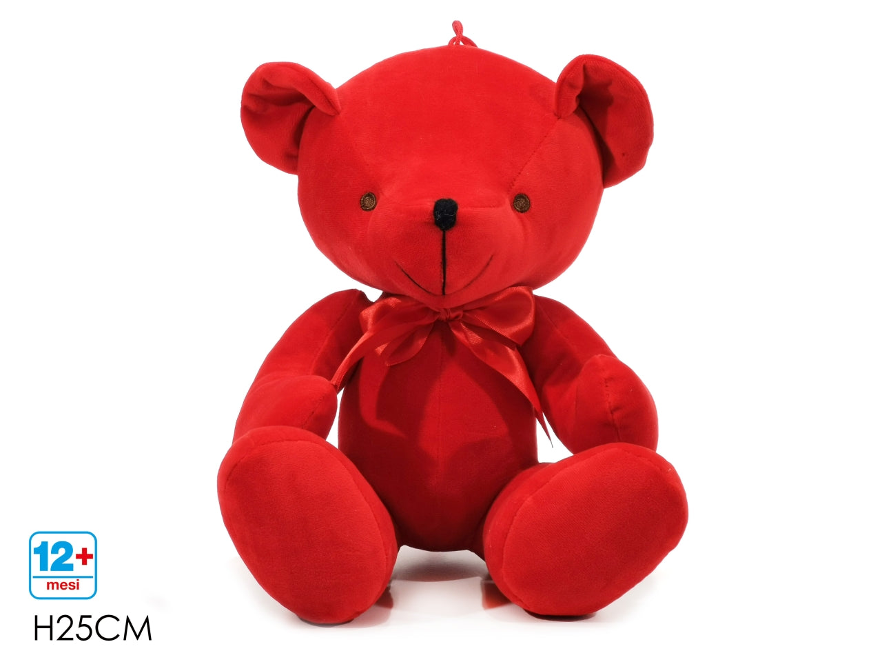 Orso natalizio rosso 25 cm - Vestiamo Casa