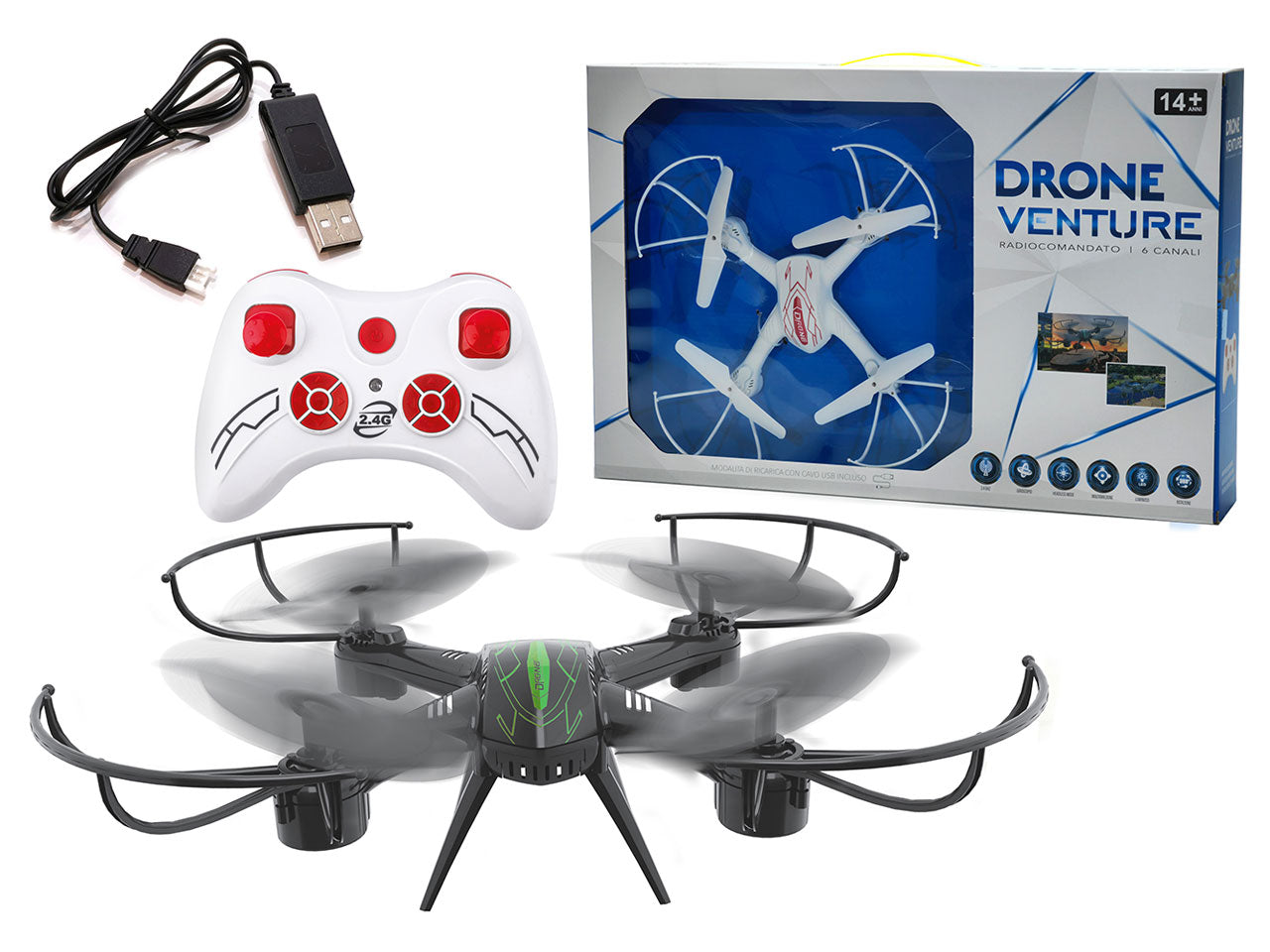 Drone venture radiocomandato 2,4g 6 canali